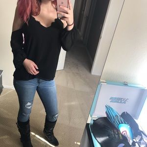 Express shoulderless shirt